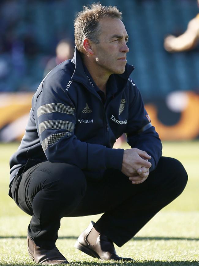 Alastair Clarkson before the Round 17 clash with the Dockers when his players had become “dispirited”. Picture: Daniel Pockett/AFL Photos