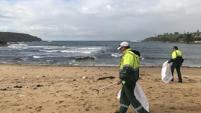 New South Wales police are examining and testing a package for illegal drugs which was found on Malabar beach on Saturday. Picture: Supplied