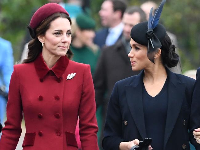 Meghan’s latest personal drama comes amid rumours of a feud with the Duchess of Cambridge and Prince William. Picture: AFP 