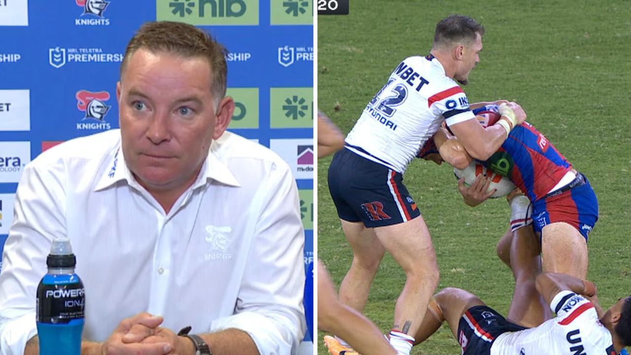 Roosters down Knights in controversial finish