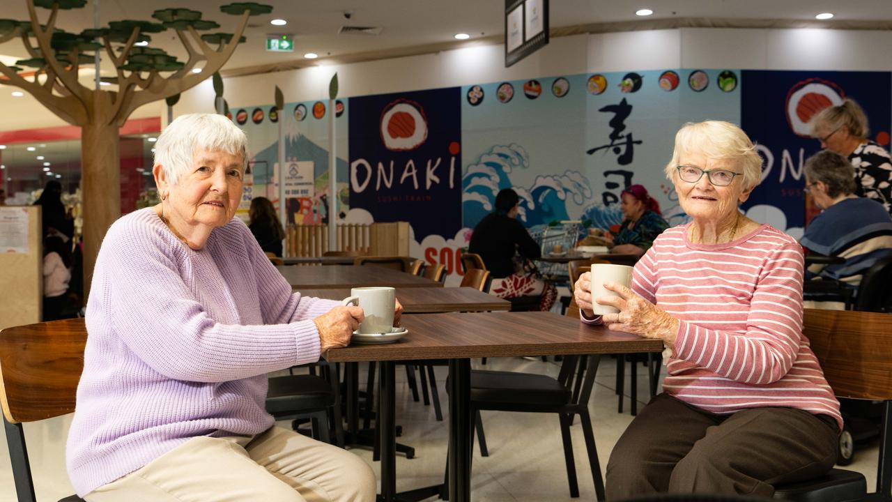 Hollywood Plaza shoppers Margaret Webb and Barbara Hore from Salisbury Downs. (The Advertiser/ Morgan Sette)