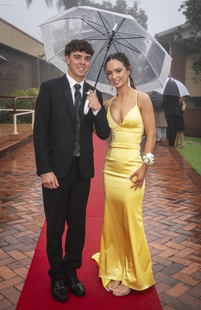 Charlie Bignell partners Luci Donges at Fairholme College formal, Wednesday, March 27, 2024. Picture: Kevin Farmer