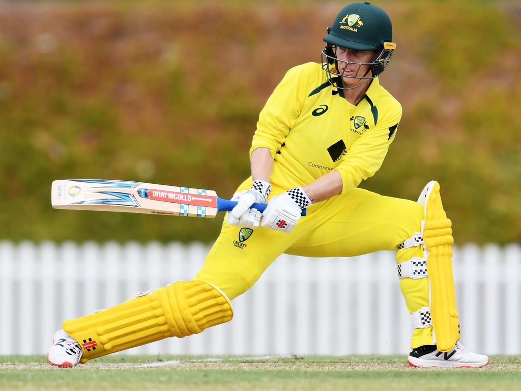 Elyse Villani of Australia bats during the second International T20 match in the series between Australia A and England A in Adelaide in 2022. Picture: Mark Brake/Getty Images