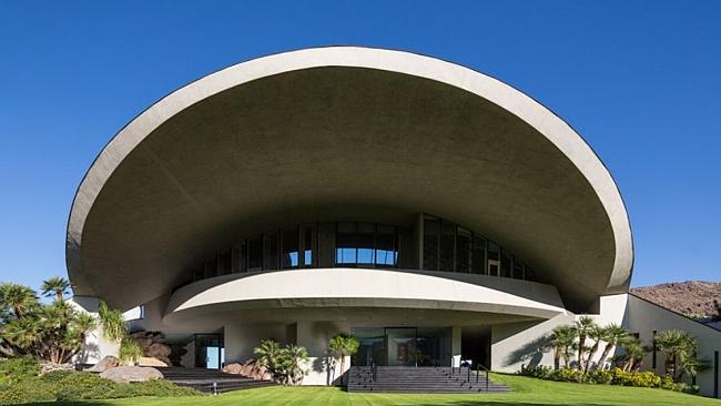 Bob Hope's home is constructed of concrete and glass and has an undulating copper roof. Picture: Supplied 