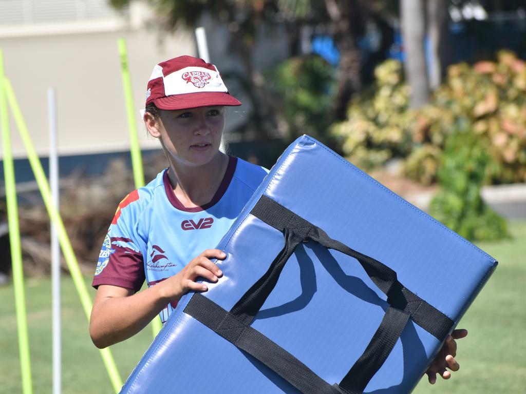 CQ Capras under-17 girls squad at pre-season training at Emmaus College, Rockhampton, on January 18, 2025.