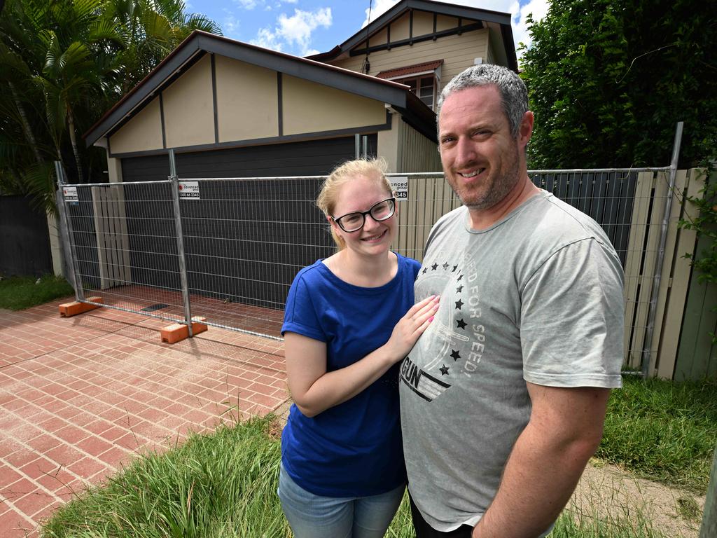 Hannah and Shane Caller’s Auchenflower home was recently bought as part of the flood buyback. Picture: Lyndon Mechielsen