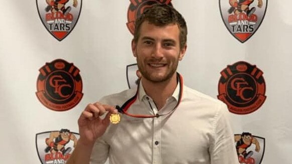 Jack Muirhead after winning the 2019 Mail Medal. Picture: Central Augusta Football Club