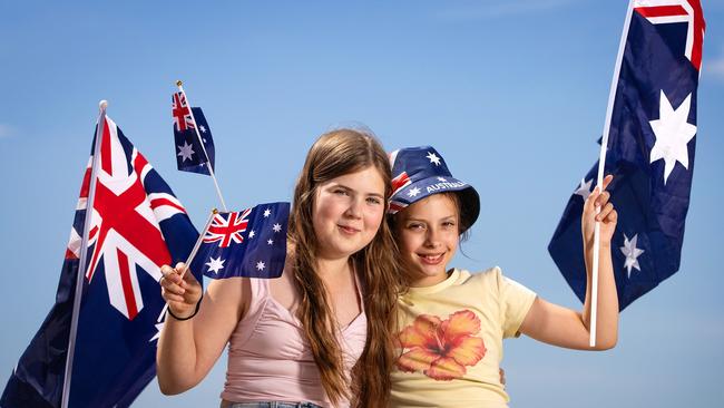 Geelong brings back Australia Day - Eloise McCormack and Lyla Marinovic. Picture: Mark Stewart