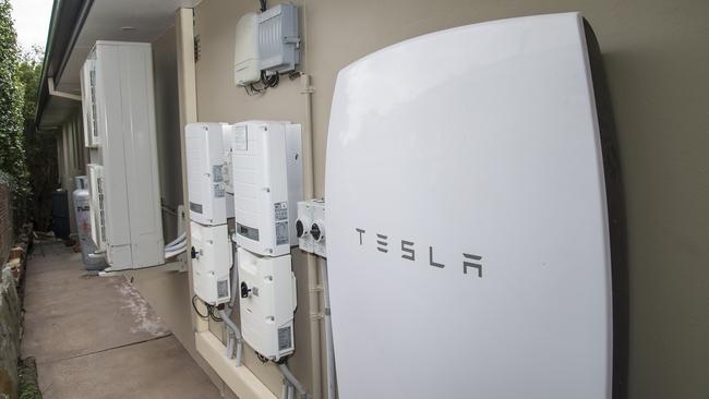 Under the scheme, 20 Housing SA properties will have a Tesla battery installed for free. Picture: AAP Image