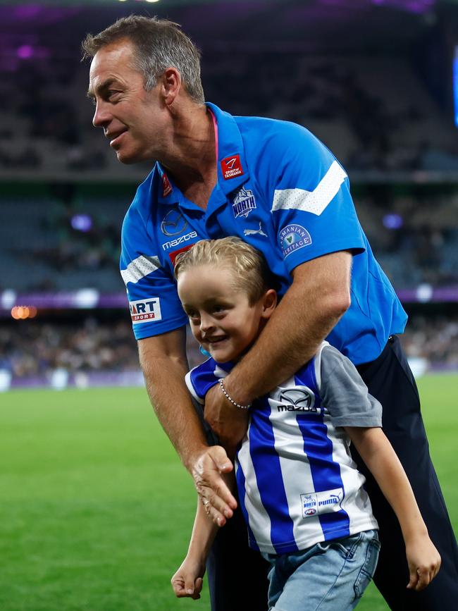 A wholesome moment. Picture: Michael Willson/AFL Photos via Getty Images