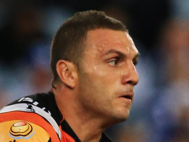 Robbie Farah of the Tigers during the Canterbury Bulldogs v Wests Tigers NRL round 8 game at ANZ Stadium, Homebush. pic Mark Evans