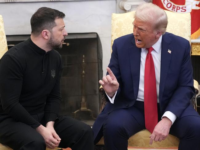 Ukrainian President Volodymyr Zelensky and US. President Donald Trump during their tense meeting at the White House. Picture: Getty Images