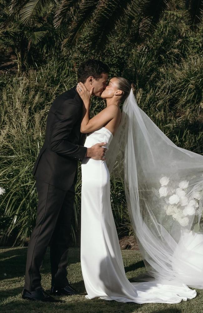 Carlton’s Jack Silvagni married his partner, Grace.