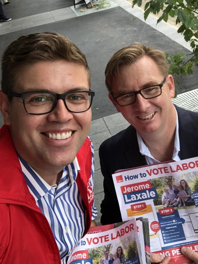 Ryde Labor candidate Jerome Laxale with Labor federal Bennelong candidate Dr Brian Owler.