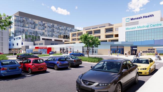 A new seven-storey tower will be built above the newly expanded emergency department on the site.