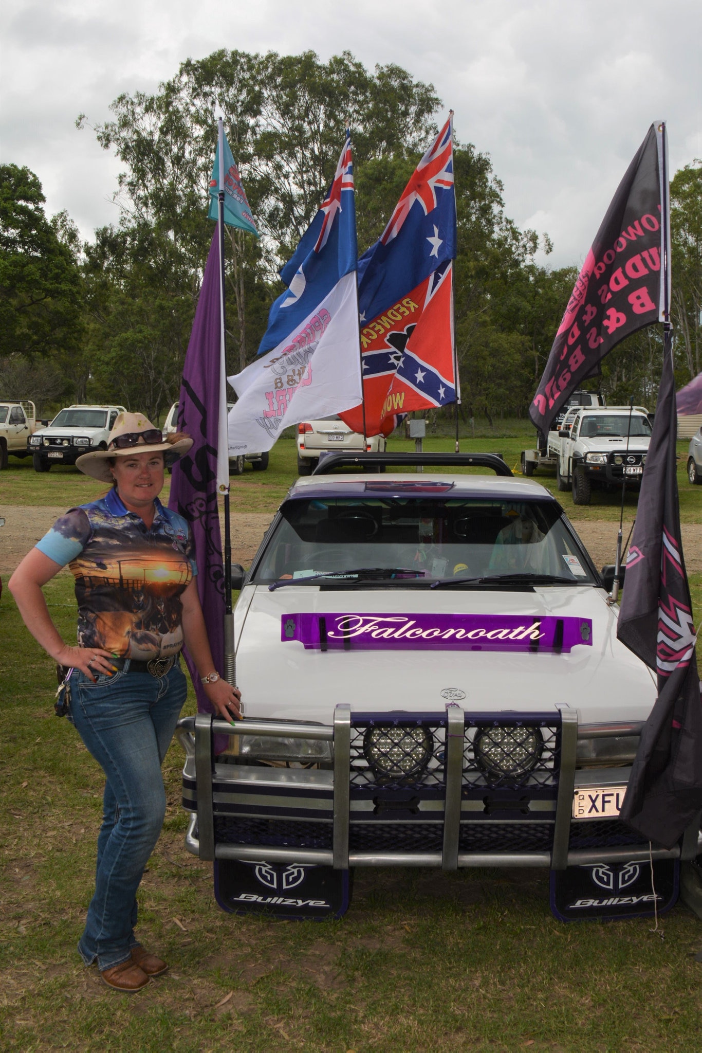 Jacinta Mansell from Toowoomba with her award winning ute at the Cooyar Show. Picture: Kate McCormack