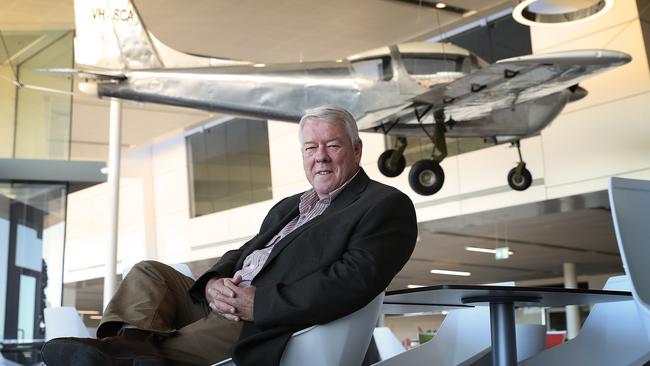 A proud John Wagner at his Toowoomba Wellcamp Airport, just outside Toowoomba. Photo: Lyndon Mechielsen/The Australian