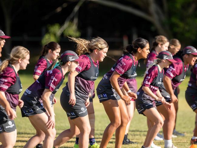 The Manly Warringah Sea Eagles Tarsha Gale Cup team. Picture: Alfred Naupoto/Manly Warringah Sea Eagles