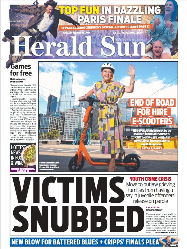 How the Herald Sun broke the story. Picture: Herald Sun