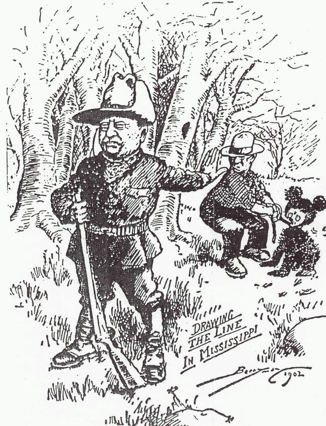 The 1902 cartoon showing US president Theodore ‘Teddy’ Roosevelt refusing to shoot a small bear.