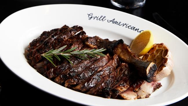 The rib eye on the bone at Grill Americano. Picture: Peter Tarasiuk/TWAM