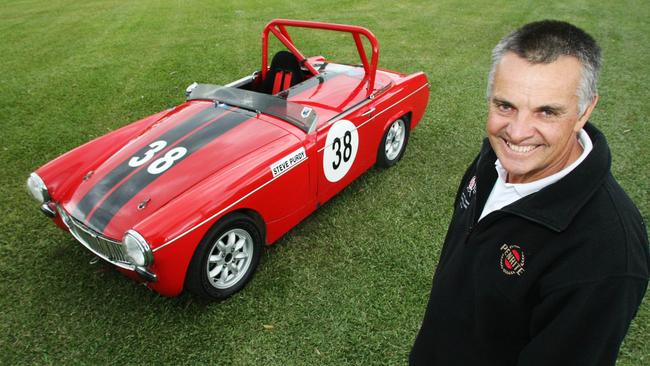 Steve Purdy and his MG racing car in 2010.