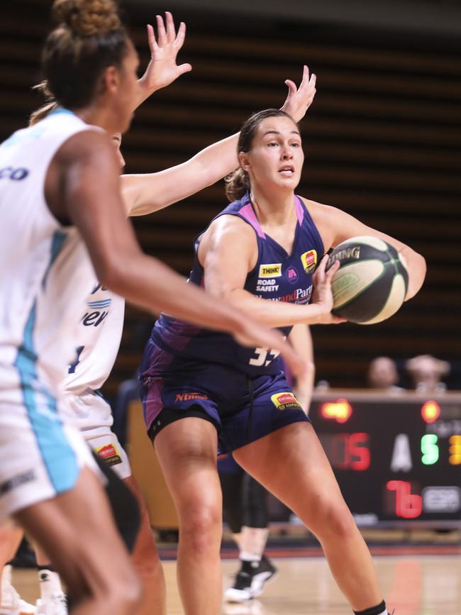 Kathryn Westbeld under pressure. Picture: Dean Martin/AAP Image