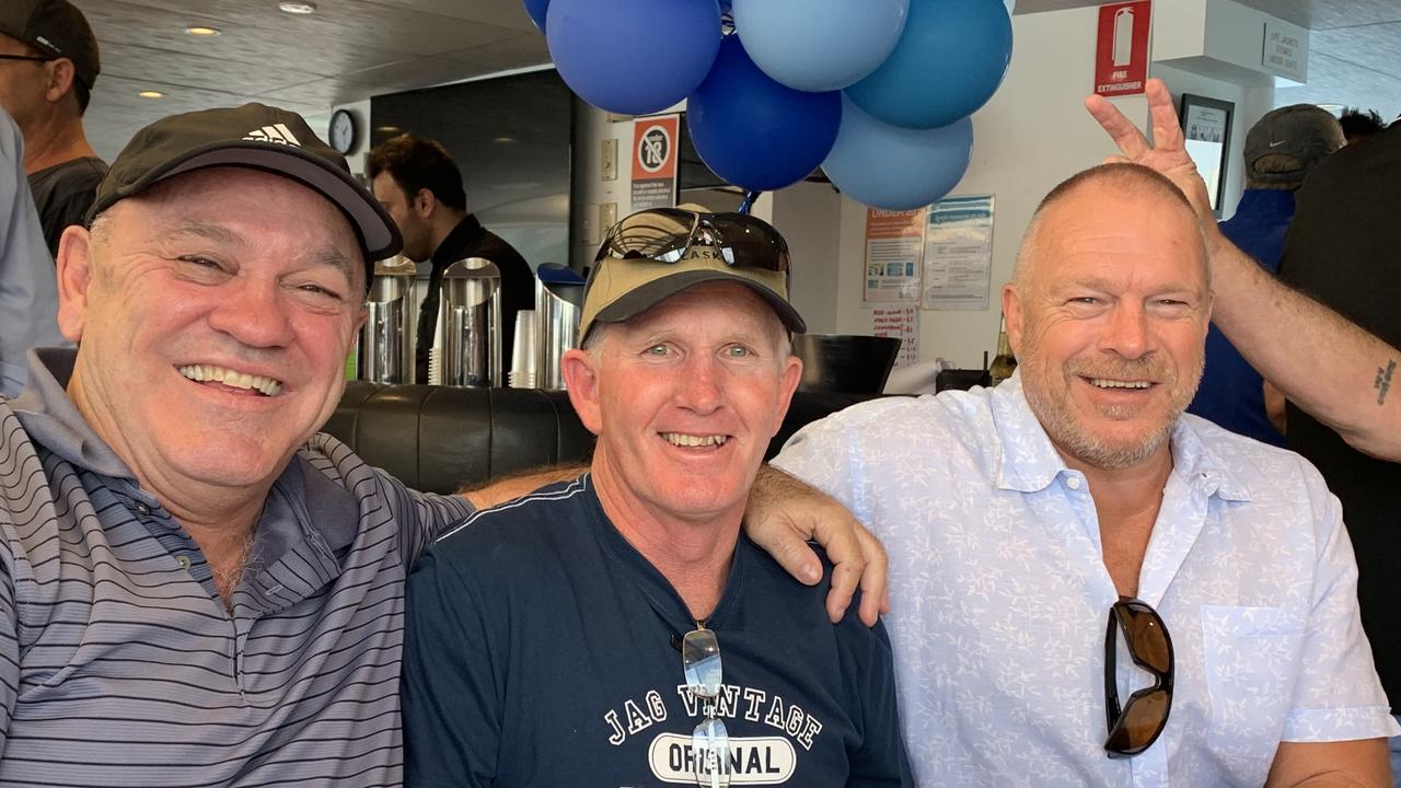 Former Canberra Raiders footballers Gary Coyne, Phil Carey and Steve Lidbury.