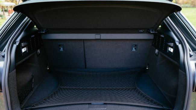 Boot space is small in the Audi SQ2, but the rear seats fold 60-40.