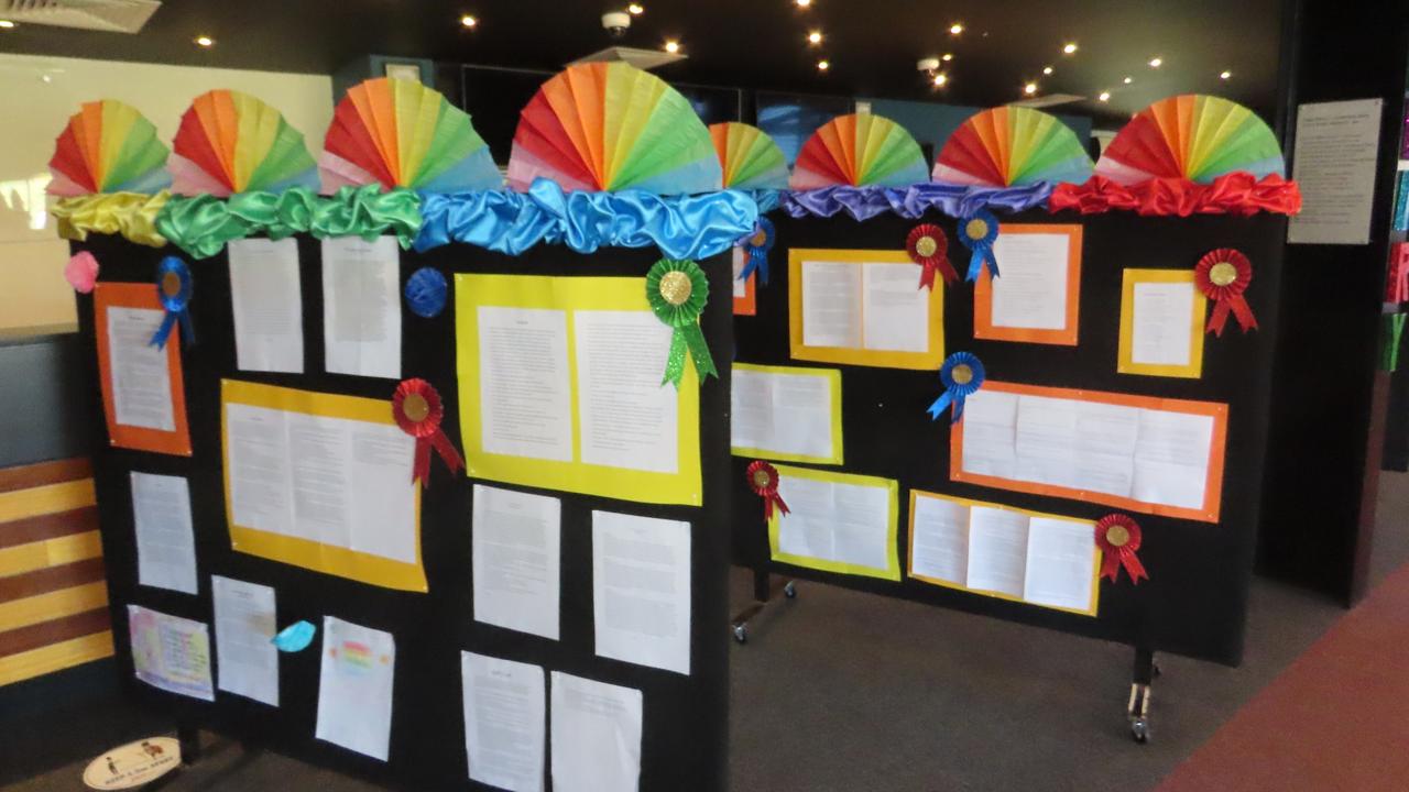 Literary entries on display at the Maryborough Eisteddfod.