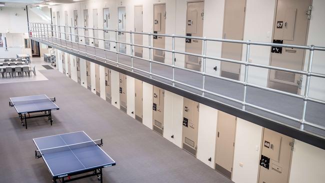 Inmates at Ravenhall Correctional Centre have been forced into isolation cells after two detainees caused mass damage to a unit. Picture: Jake Nowakowski