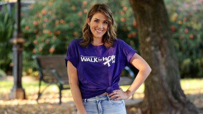 Georgia Love will be hosting the inaugural Walk for Hope this weekend. Picture: Andrew Tauber