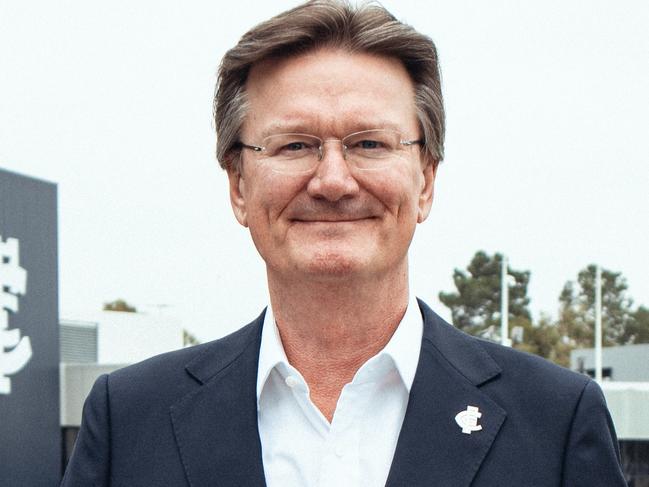 New Blues President Robert Priestley at IKON Park. Pictures: Carlton FC