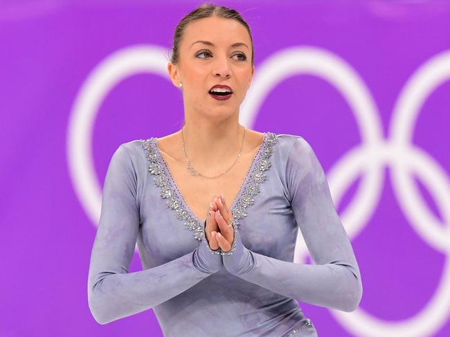 Germany's Nicole Schott competes in the women's single skating free skating of the figure skating event during the Pyeongchang 2018 Winter Olympic Games at the Gangneung Ice Arena in Gangneung on February 23, 2018. / AFP PHOTO / Roberto SCHMIDT