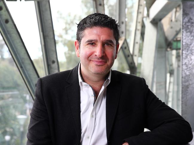 EMBARGO FOR APRIL 17 DEAL DEAL - Futurist Philip Ross during a conference at Federation Square.