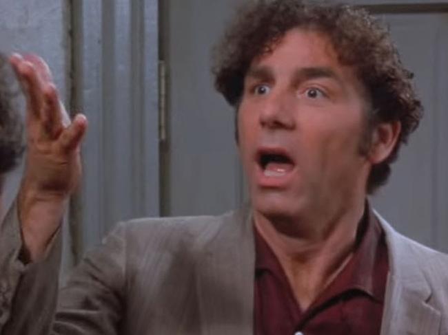 A low flow showerhead ruined Kramer's life for a while. Picture: Seinfeld