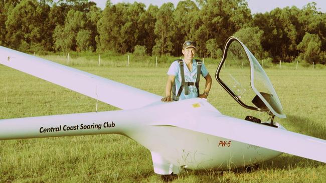 Lawler began flying gliders at Mangrove Mountain. Picture: supplied.