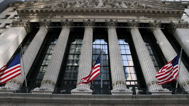 The New York Stock Exchange. Markets continue a volatile streak with the Dow Jones Industrial Average falling as much as 500 points. Picture: Spencer Platt/Getty Images