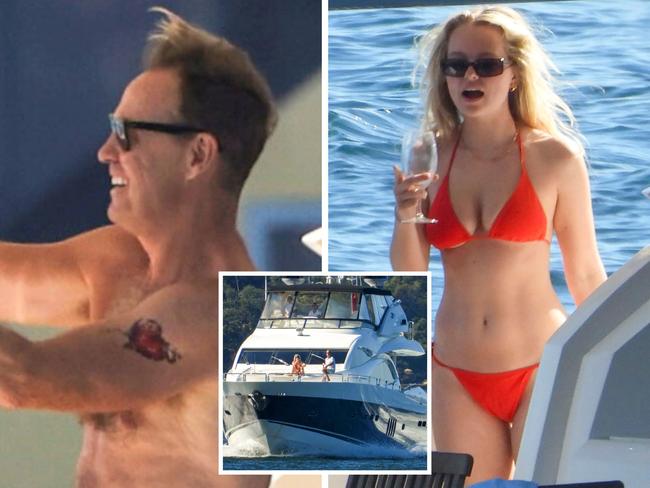 Jason Donovan on yacht with daughter. Picture: Media Mode