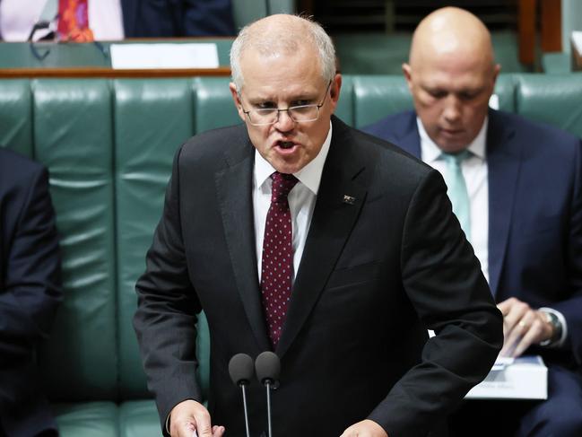 The Prime Minister rejected Labor’s attacks during Question Time. Picture: NCA NewsWire/Gary Ramage