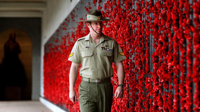 Daniel Keighran VC after presenting his Victoria Cross to the Australian War Memorial in Canberra.