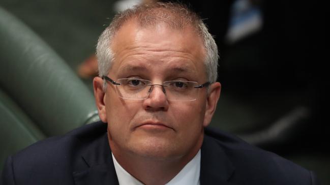 Scott Morrison during Question Time. Picture Gary Ramage