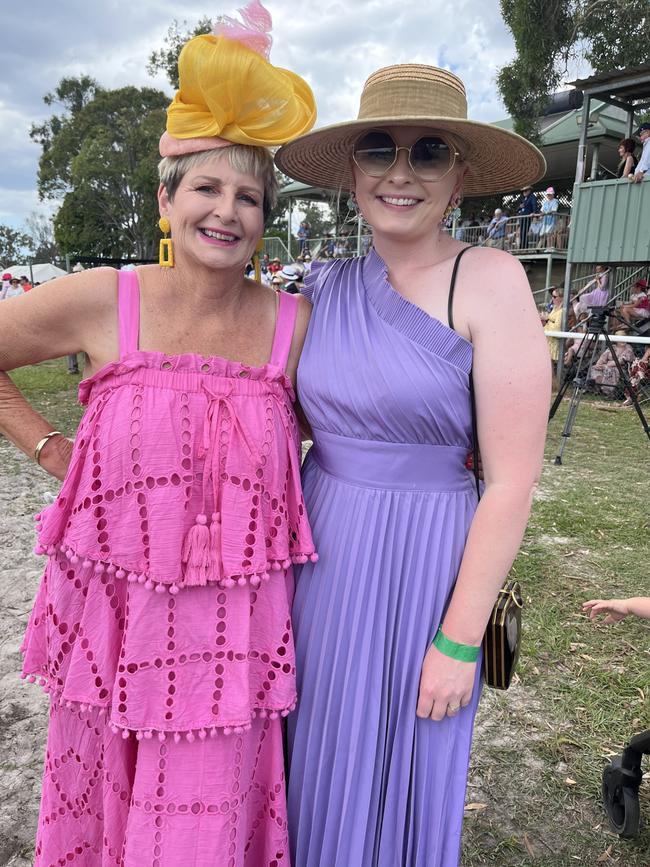 Anna Jackson and Kathy Edmunds at the Torbanlea Picnic Races.