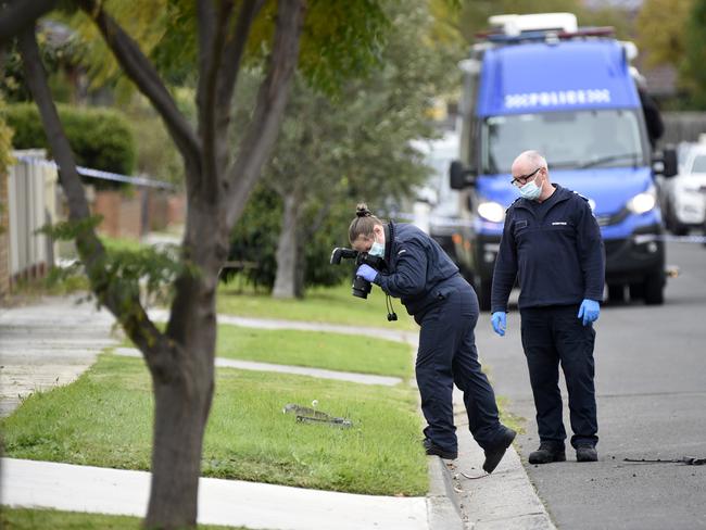 Shots were fired at the home just after 3am. Picture: Andrew Henshaw