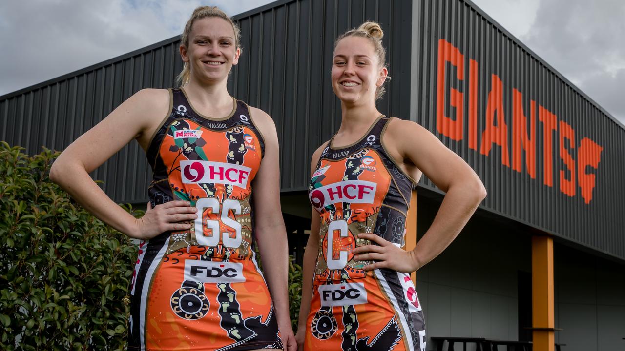 Giants players Jo Harten and Jamie-Lee Price. Picture: Narelle Spangher