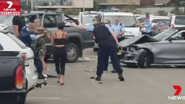 A police officer was assaulted by Tyson Dellosta after a car was stopped by police in the Dee Why Beach car park. Picture: 7News