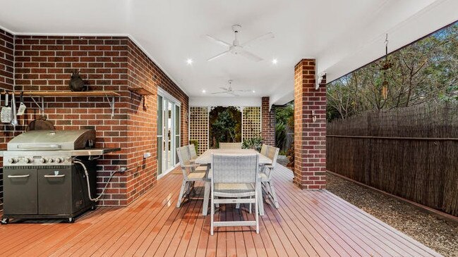 The 770sq m property’s with alfresco deck offers space for entertaining.