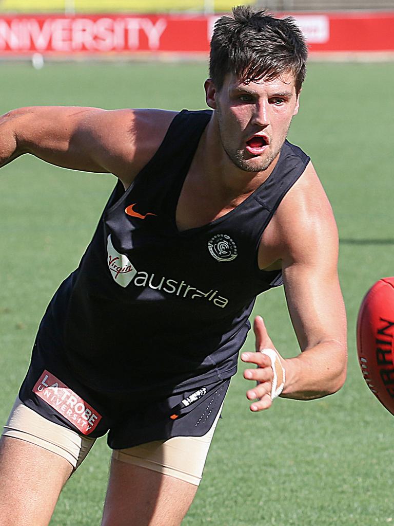 Nic Newman at Carlton training. Picture: Ian Currie