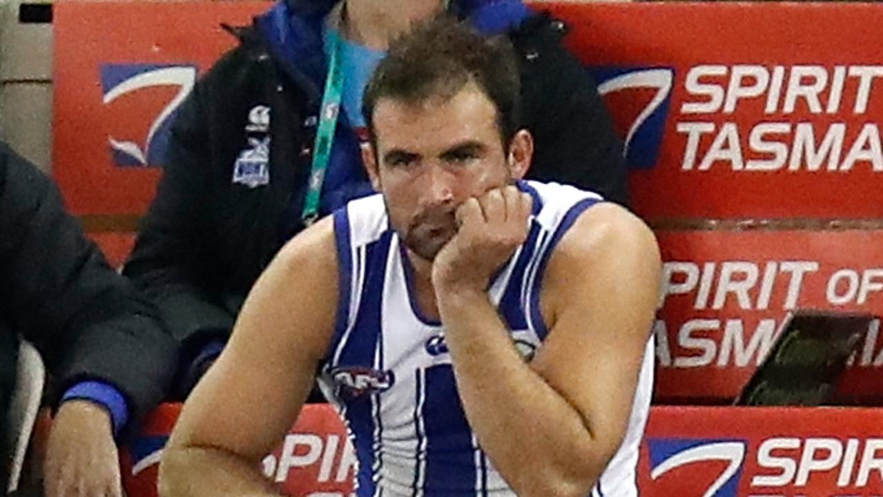 Ben Cunnington cuts a forlorn figure after being injured this year.