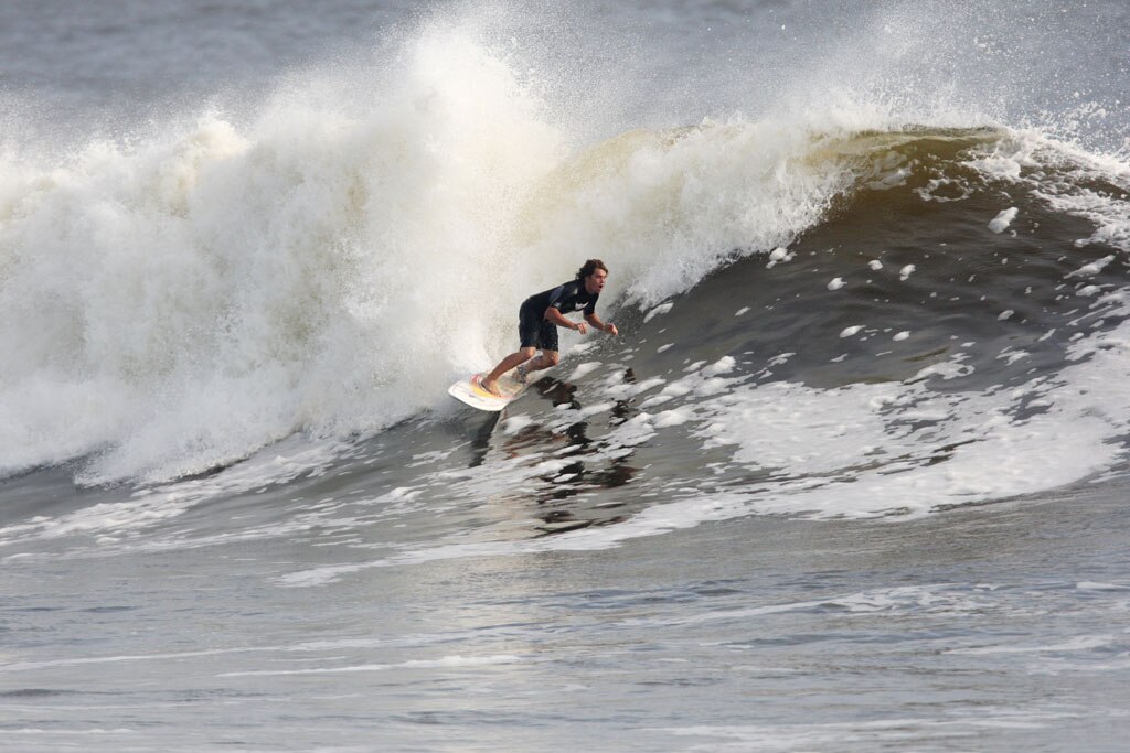 Alexandra Headland gets good lefts and rights for longboarders and shortbaorders alike. Picture: Nicholas Falconer